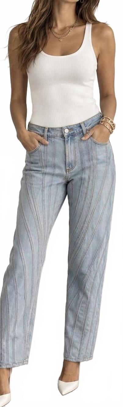 NEW MUGLER women's pantalon cropped pant in light blue